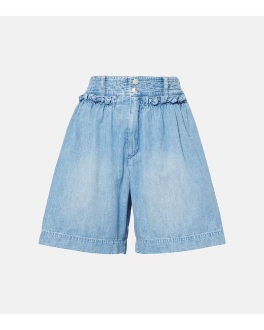 Isabel Marant Blue Ingrid Denim Shorts
