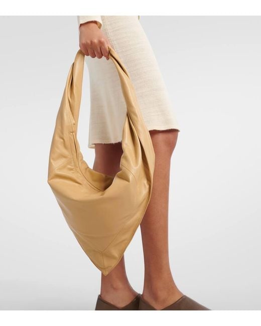 Lemaire Metallic Scarf Small Leather Shoulder Bag