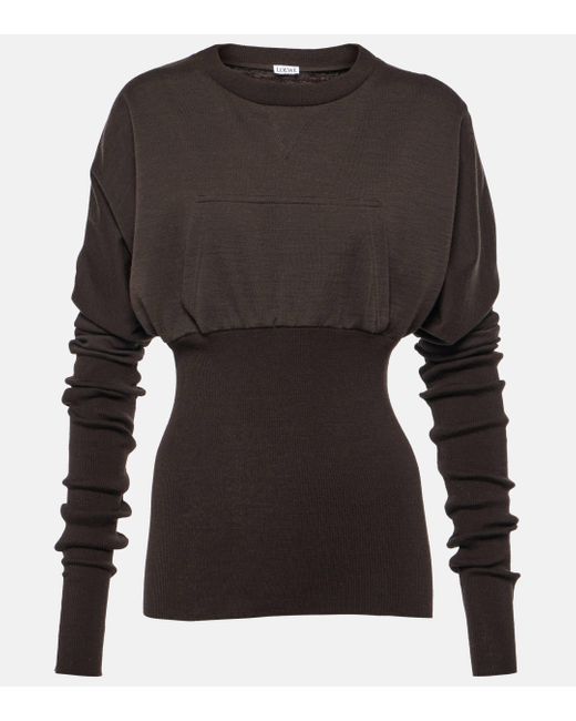 Loewe Brown Wool And Cashmere Sweater
