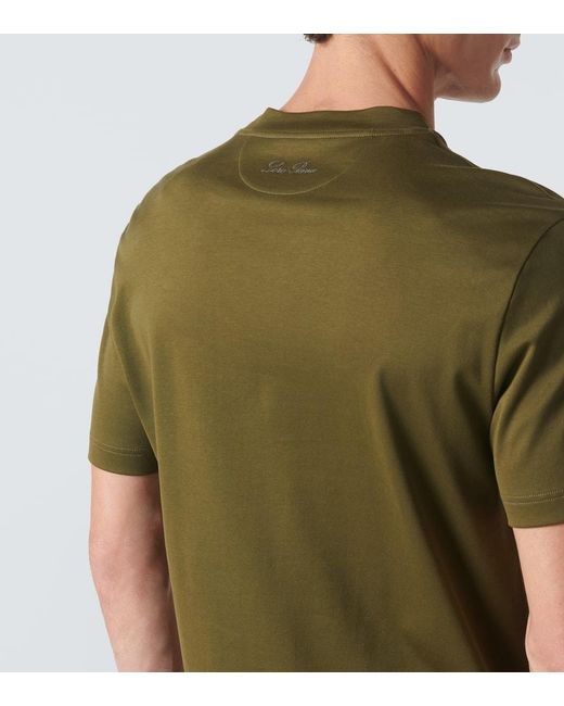 Loro Piana T-Shirt Ray Aus Baumwoll-Jersey in Green für Herren