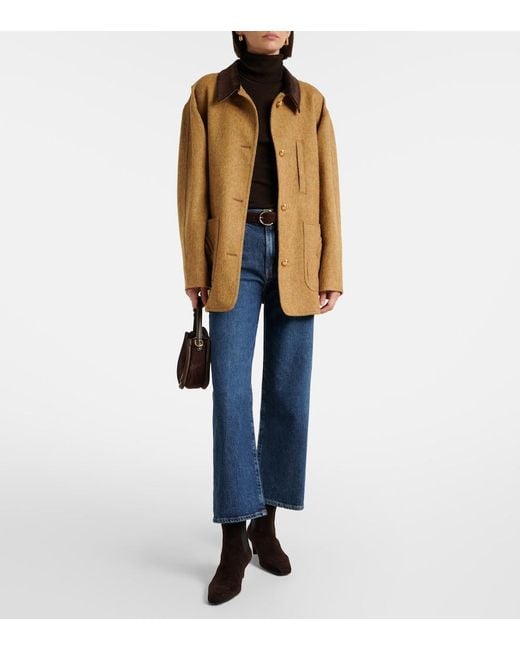 Agolde Blue Harper Crop Straight Jeans