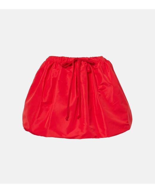 Patou Red Volume Miniskirt