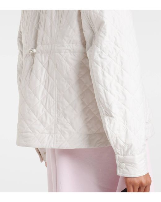Moncler White Galene Quilted Down Jacket