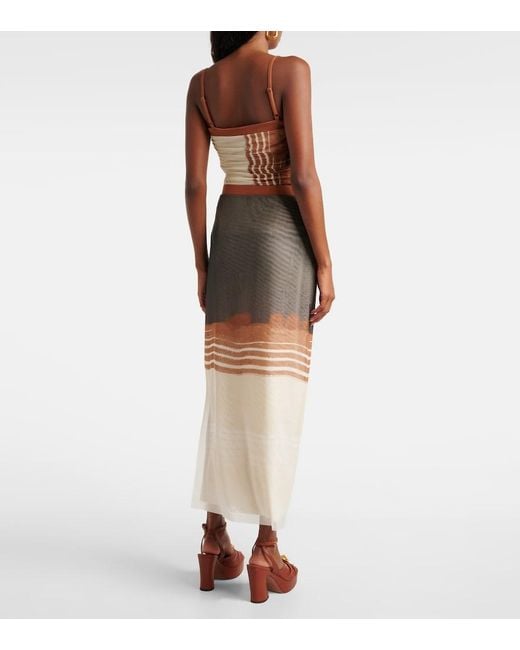 Sir Gray Breeze Bandeau Striped Maxi Skirt