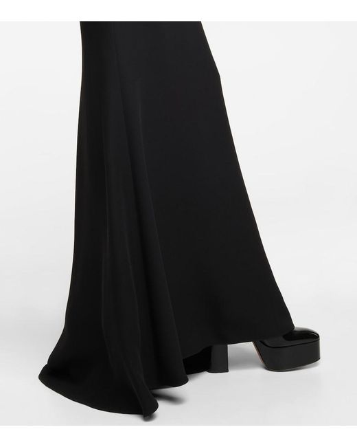 Valentino Black Silk Maxi Skirt