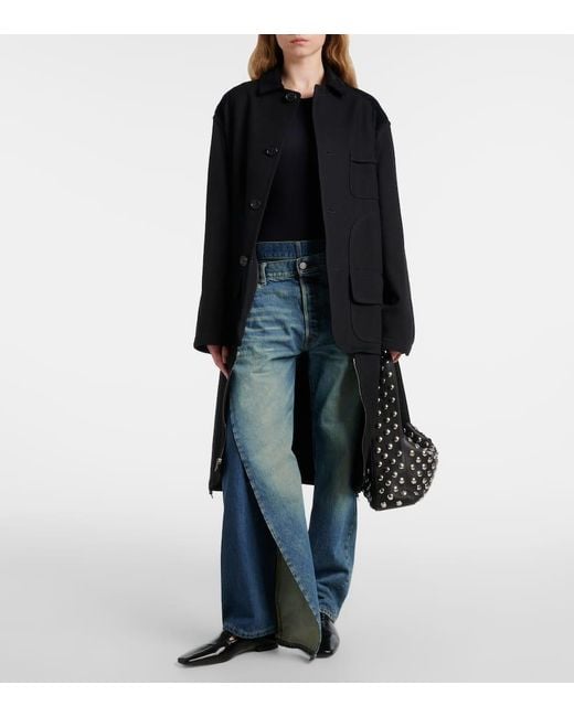 Jeans Rectos Asimetricos Junya Watanabe de color Blue