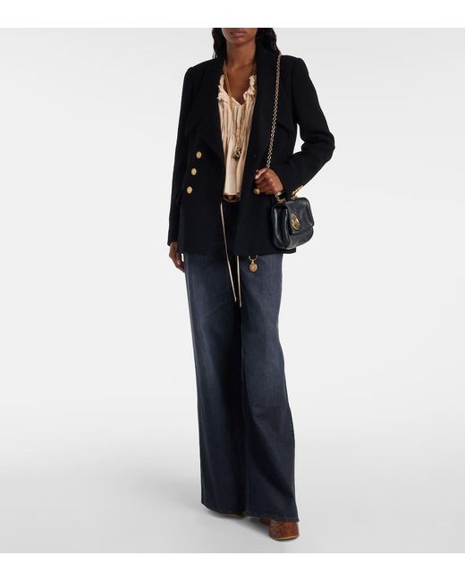 Chloé Blue High-Rise Wide-Leg Jeans