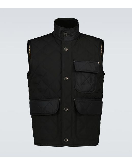 Veste Sans Manches Burberry pour homme en coloris Black