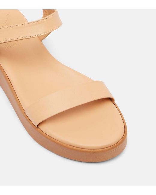 Ancient Greek Sandals Brown Leather Platform Sandals
