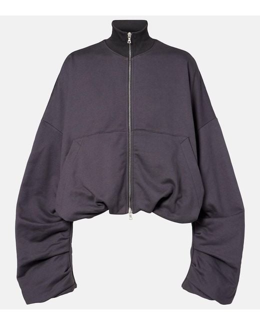 Dries Van Noten Blue Jacke Aus Baumwoll-Jersey