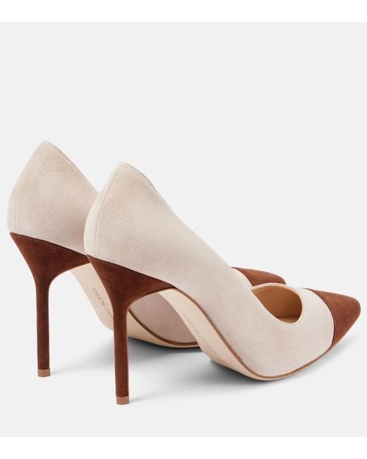 Manolo Blahnik Brown Capcour Suede Pumps