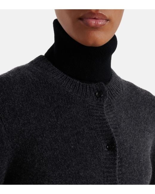 Jardin Des Orangers Black Wool And Cashmere Cardigan