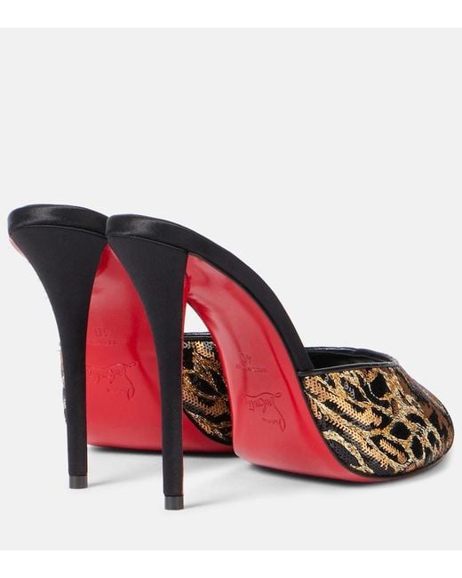 Mules Miss Z 100 di Christian Louboutin in Black