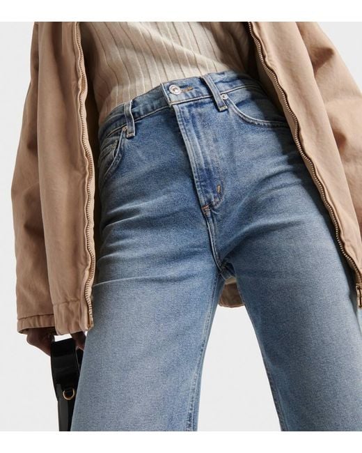 Citizens of Humanity Blue Vidia Mid-Rise Bootcut Jeans