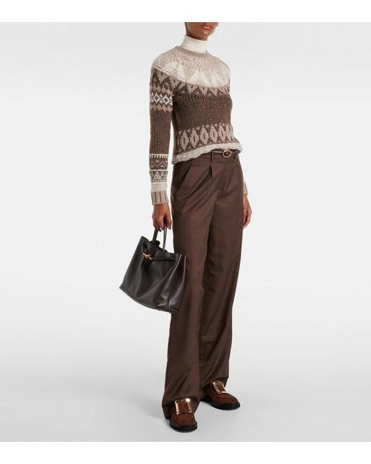 Roger Vivier Brown Viv' Rangers Suede Loafers