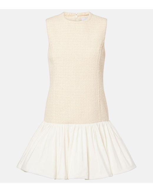 Patou Natural Tweed And Faille Minidress