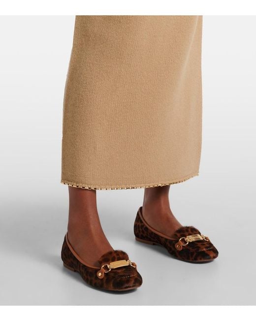 See By Chloé Brown Signature Calf Hair Ballet Flats