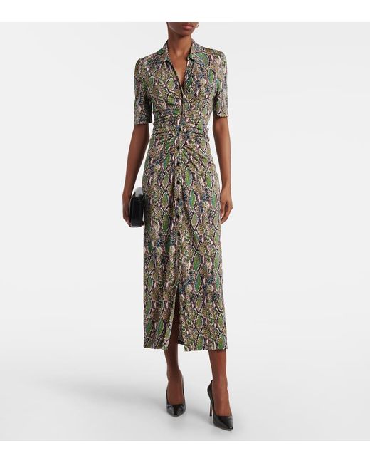 Abito Midi Zoey di Diane von Furstenberg in Green