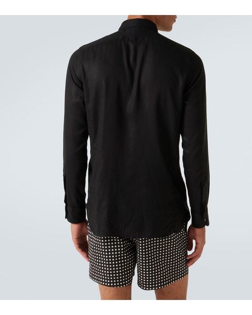 Tom Ford Black Gabardine Shirt for men