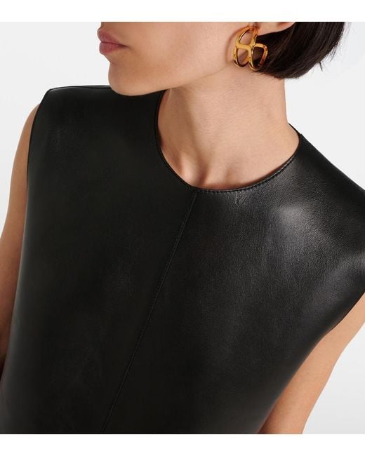 Totême  Black Leather Top