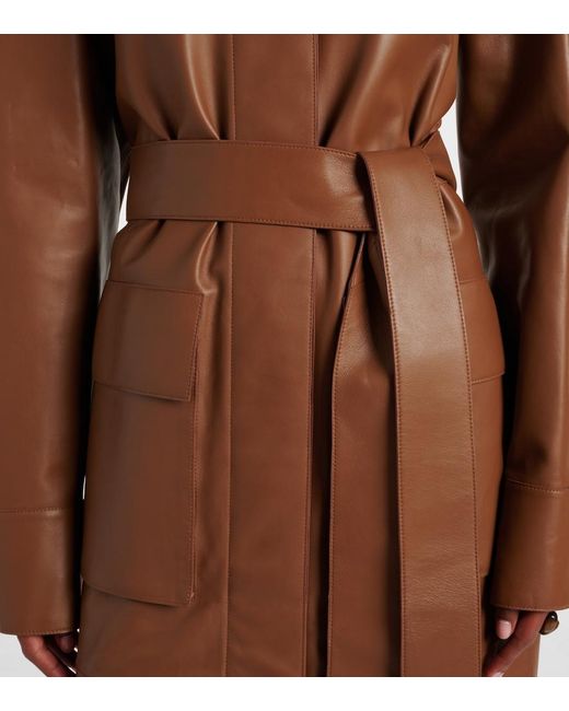 Joseph Brown Okabe Leather Coat