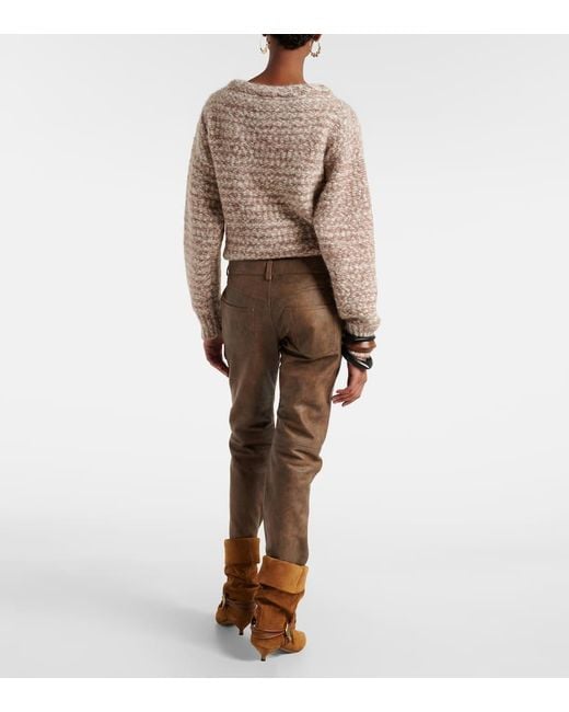 Pantalon Droit Vanel En Cuir Isabel Marant en coloris Brown