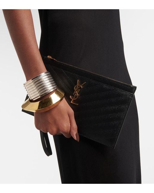 Bolso De Mano Cassandre De Matelassé Saint Laurent de color Black