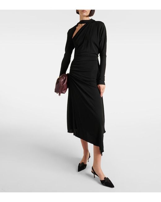 Manolo Blahnik Black Poligleto 50 Suede Slingback Pumps