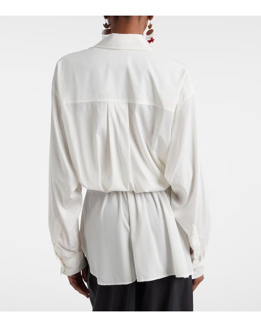 Isabel Marant White Keren Satin Blouse