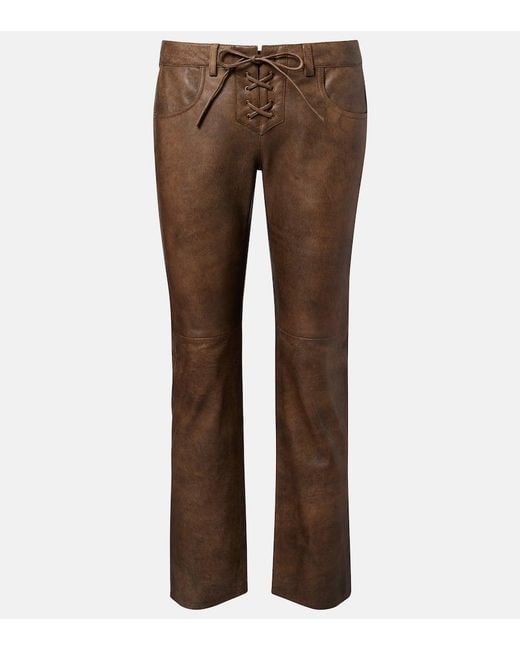 Pantalon Droit Vanel En Cuir Isabel Marant en coloris Brown