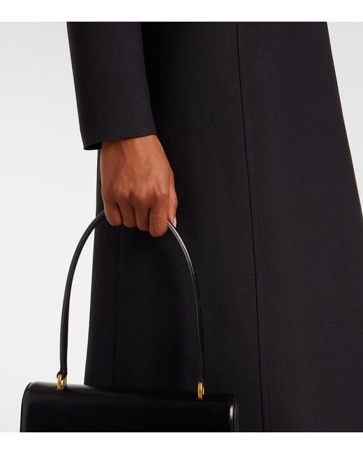 Valentino Black Crepe Couture Bow-Detail Midi Dress