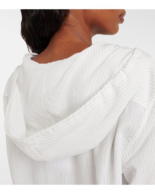 Camisa Cropped Con Capucha J.W. Anderson de color White