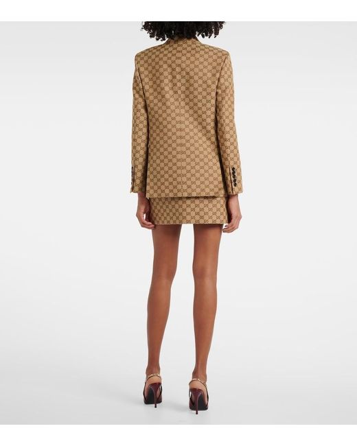 Gucci Brown Gg Canvas Blazer