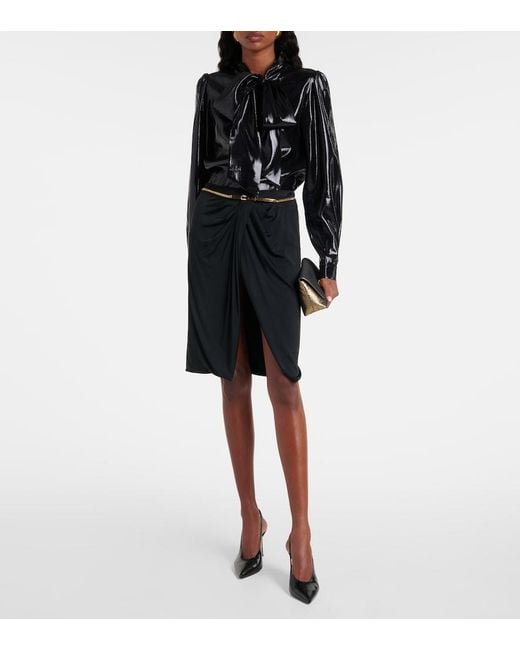 Self-Portrait Black Bow-Detail Blouse