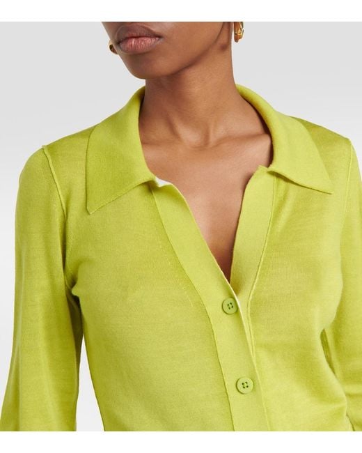 Dorothee Schumacher Green Essential Twist Cardigan