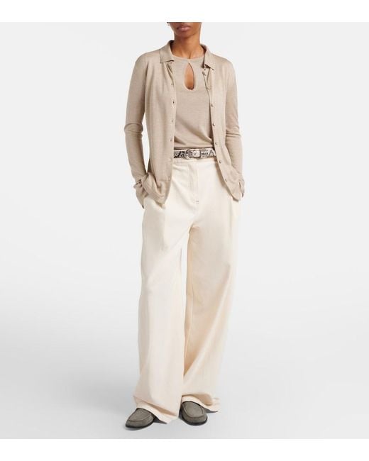 Max Mara Natural Flash Silk And Cashmere Shirt