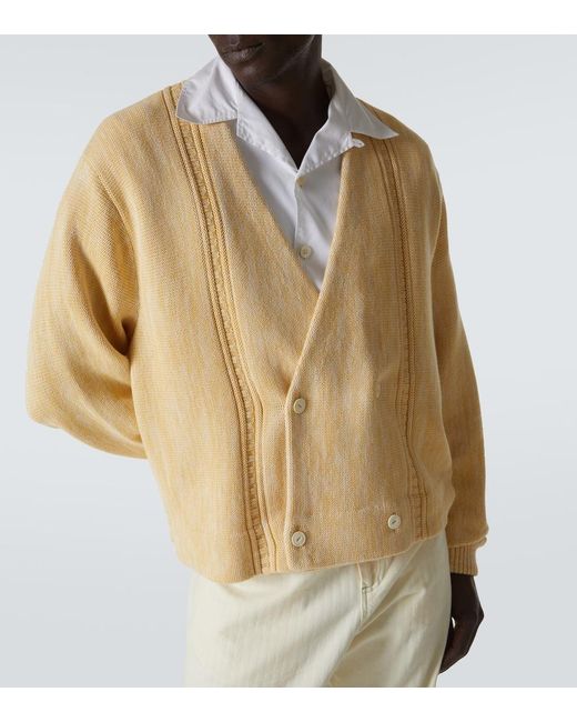 Bode Natural Cotton Cardigan for men