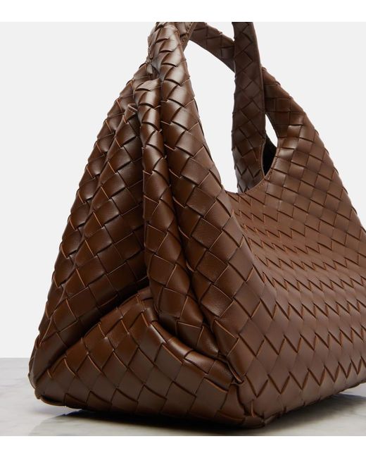 Bottega Veneta Brown Campana Medium Leather Shoulder Bag