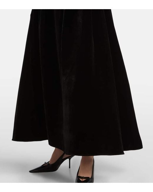Elie Saab Black Halterneck Velvet Gown
