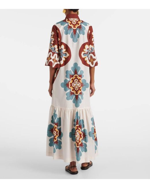 Robe Chemise Artemis Imprimee En Coton LaDoubleJ en coloris White