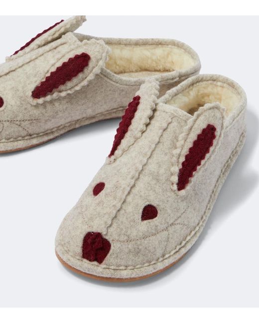 Bode White Wool-Blend Slippers for men