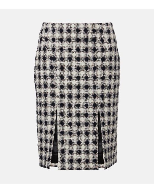 Mini-Jupe En Tweed Nina Ricci en coloris White