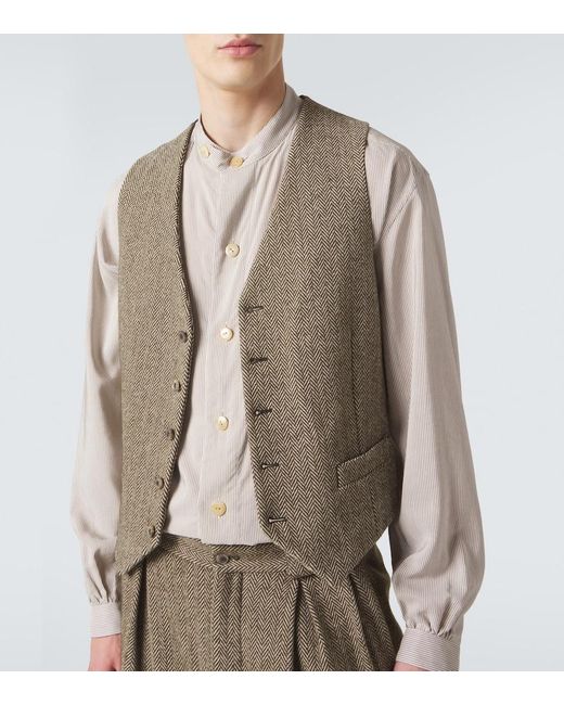 Giorgio Armani Natural Archivio Pinstripe Shirt for men