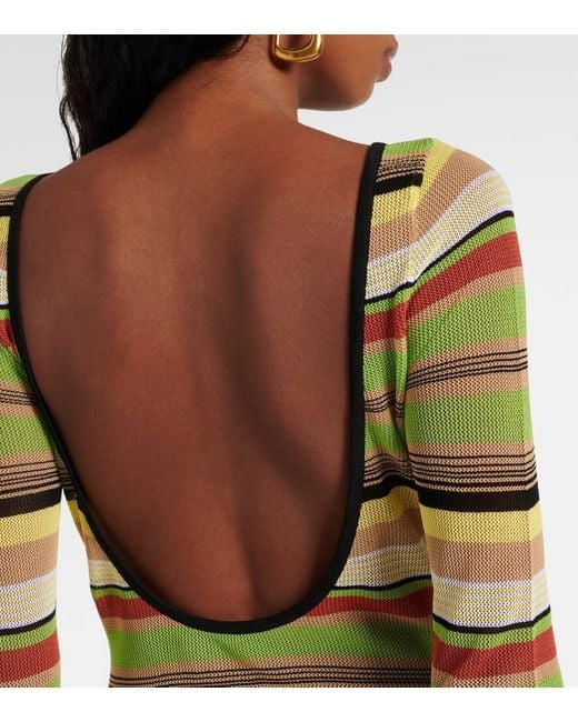 Sir Metallic Coastline Striped Maxi Dress