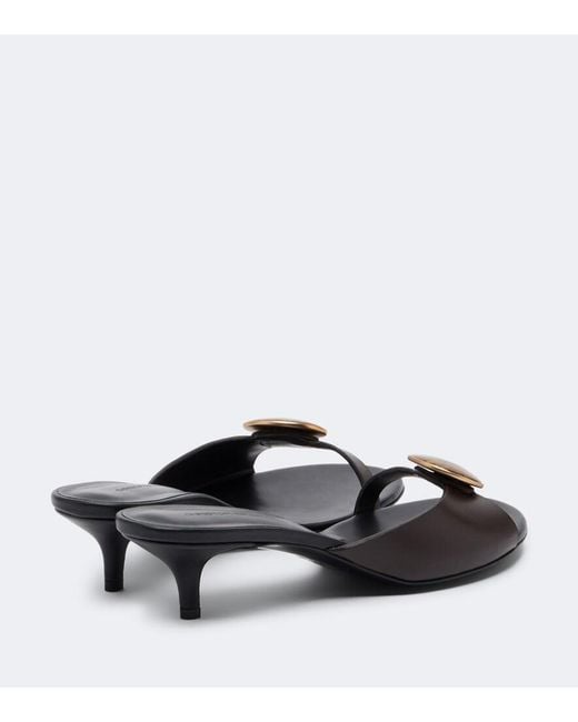 Christopher Esber Black Aura Quartz Leather Mules
