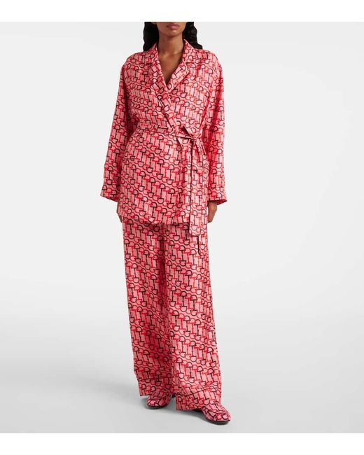 Gucci Red Jordaan Loafer, Fabric