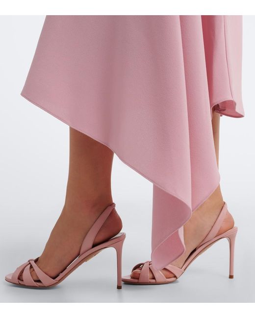 Roksanda Pink Elva Asymmetric Crepe Midi Dress