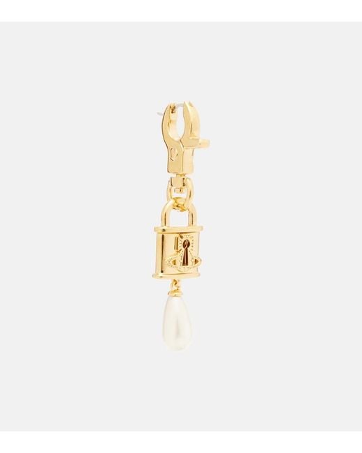Vivienne Westwood Metallic Celestia Small Drop Earrings