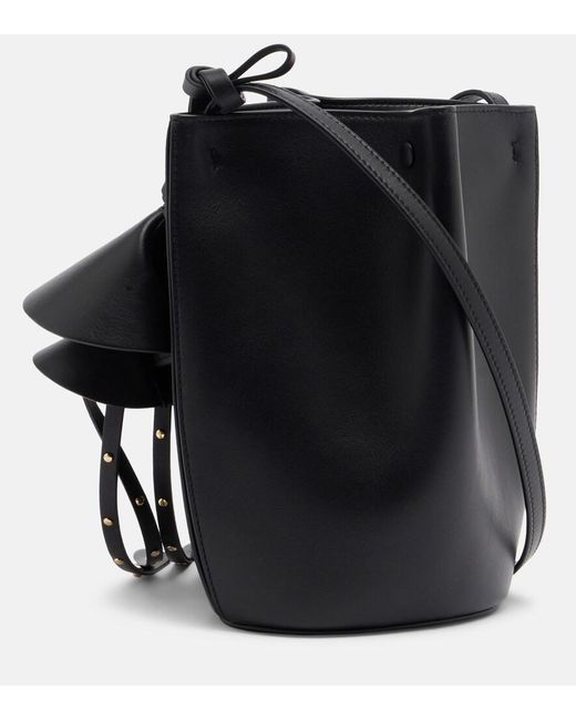 Givenchy White Snap Mini Leather Bucket Bag