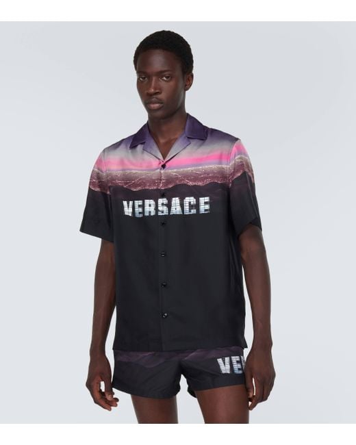 Hills Bowling Shirt Versace pour homme en coloris Black